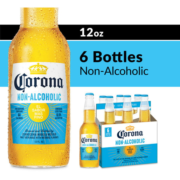 Beers & Coolers Corona Non-Alcoholic Malt Beverage Mexican Import Brew Bottles hero