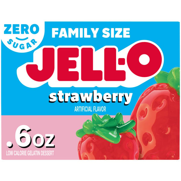 Doughs, Gelatins & Bake Mixes Jell-O Zero Sugar Strawberry Flavor Gelatin hero