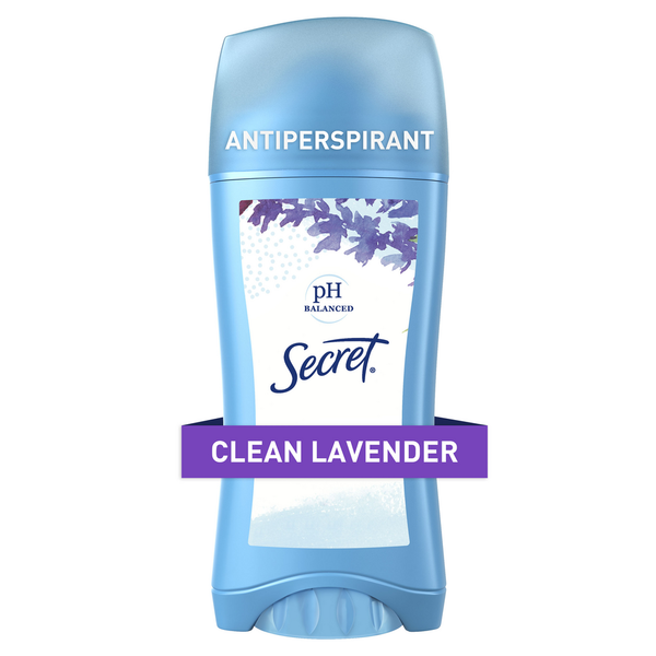 Deodorants Secret Invisible Solid Antiperspirant and Deodorant, Clean Lavender hero