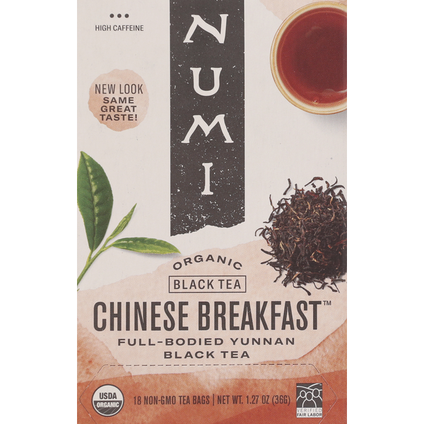 Tea Numi Black Tea, Organic, Chinese Breakfast, Tea Bags hero