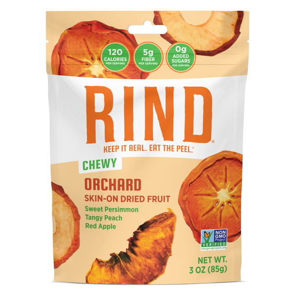 Bulk Dried Fruits & Vegetables RIND Orchard Blend, Dried Persimmons Apples and Peaches hero