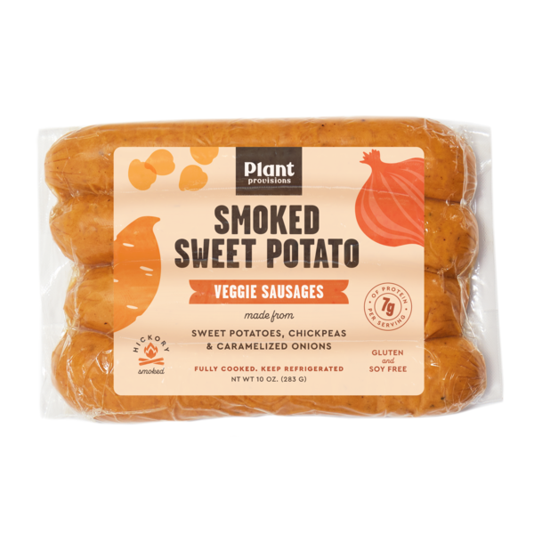 Packaged Cheese & Meat Plant Provisions Smoked Sweet Potato Veggie Sausage hero