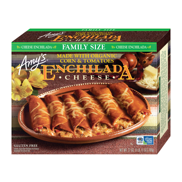 Frozen Meals Amy's Kitchen Family Size Cheese Enchilada hero