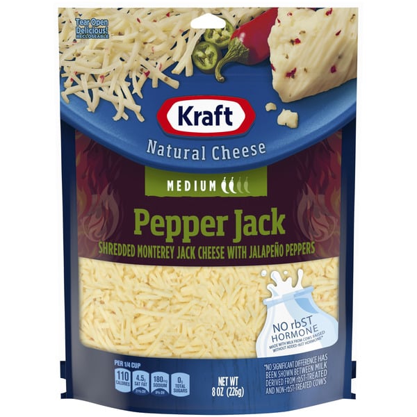 Kraft Pepper Jack Medium Shredded Cheese hero