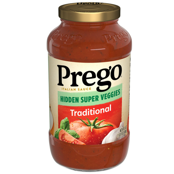 Pasta Sauce Prego Traditional Hidden Super Veggies Pasta Sauce hero