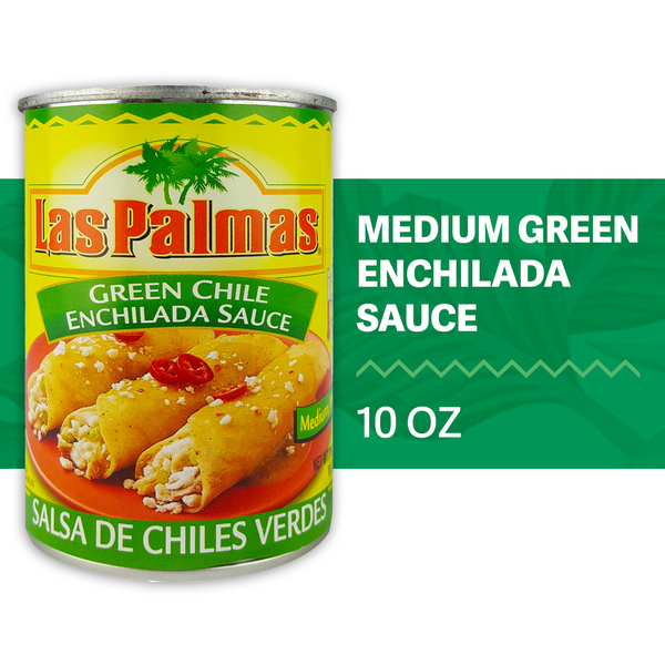 Latino Foods Las Palmas Medium Green Chile Enchilada Sauce, Kosher hero