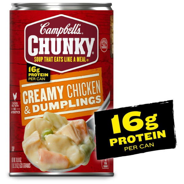 Soup, Stock & Broth Campbell's Chunky® Soup, Creamy Chicken and Dumplings Soup hero