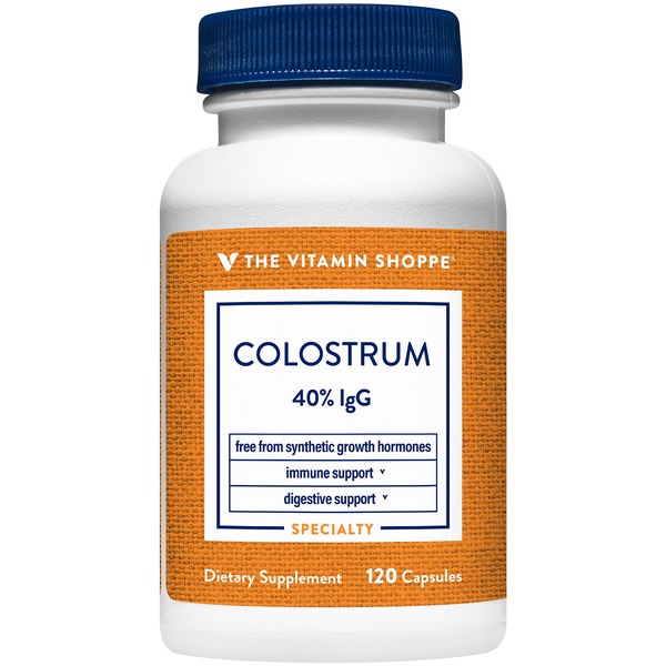 Immune Support The Vitamin Shoppe Colostrum - Hormone & Antibiotic Free - 40% IgG (120 Capsules) hero