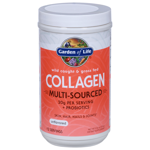 Protein & Collagen Supplements Garden of Life Collagen, Multi-Sourced, + Probiotics, Unflavored hero