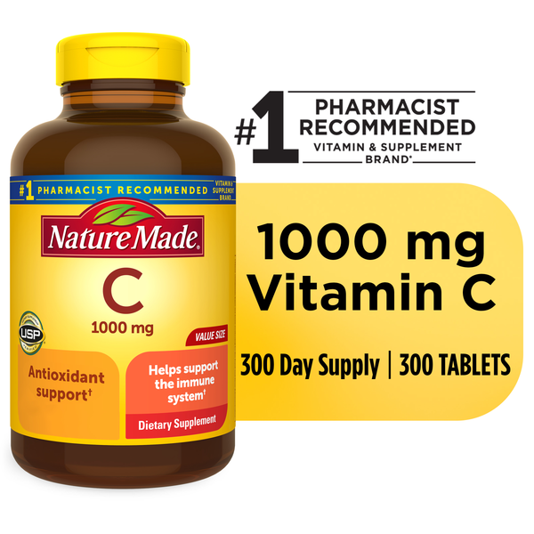 Vitamins & Supplements Nature Made Extra Strength Vitamin C 1000 mg Tablets hero