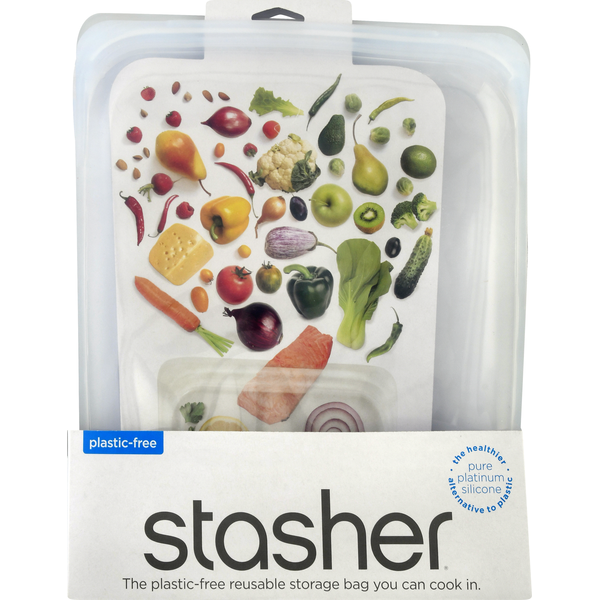 More Household Stasher Storage Bag, Reusable Silicone, Half-Gallon, 64.2 Fluid Ounce hero