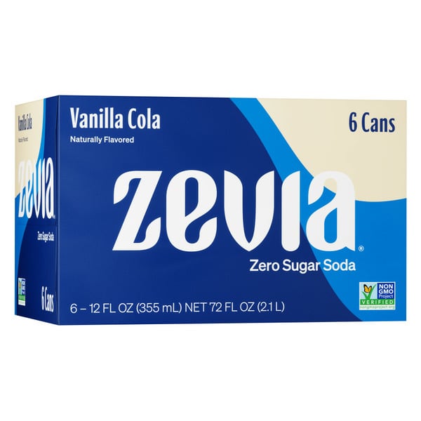 Soft Drinks Zevia Zero Sugar Vanilla Cola Soda hero