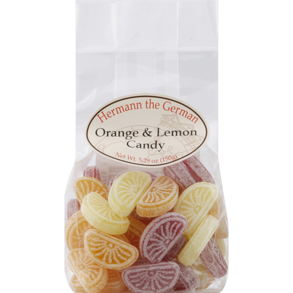 Candy & Chocolate Hermann the German Candy, Orange & Lemon hero