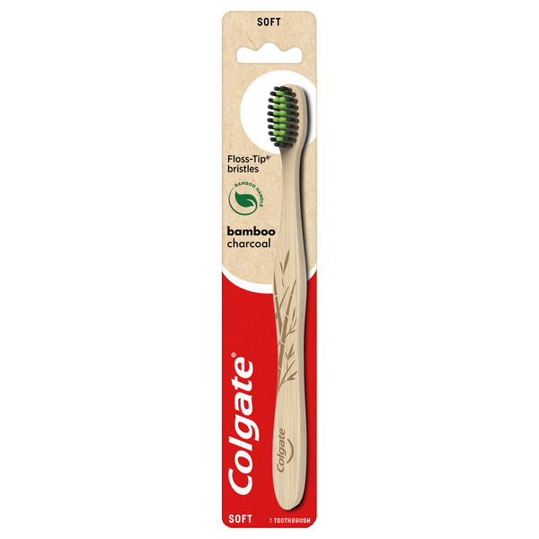 Oral Hygiene Colgate Bamboo Charcoal Toothbrush, Soft hero