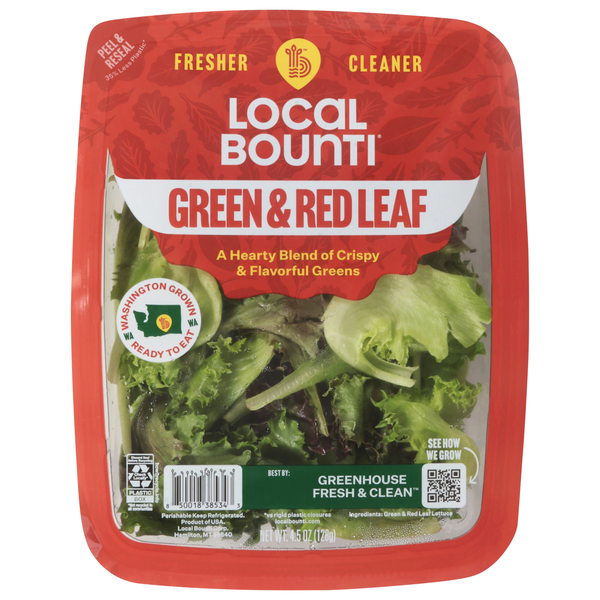 Fresh Vegetables Local Bounti Green & Red Leaf hero