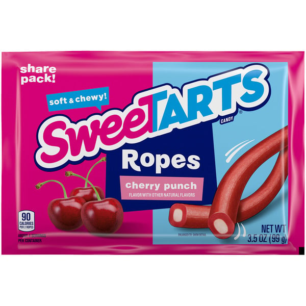 Candy & Chocolate SweeTARTS Ropes, Soft & Chewy, Cherry Punch, Share Pack hero