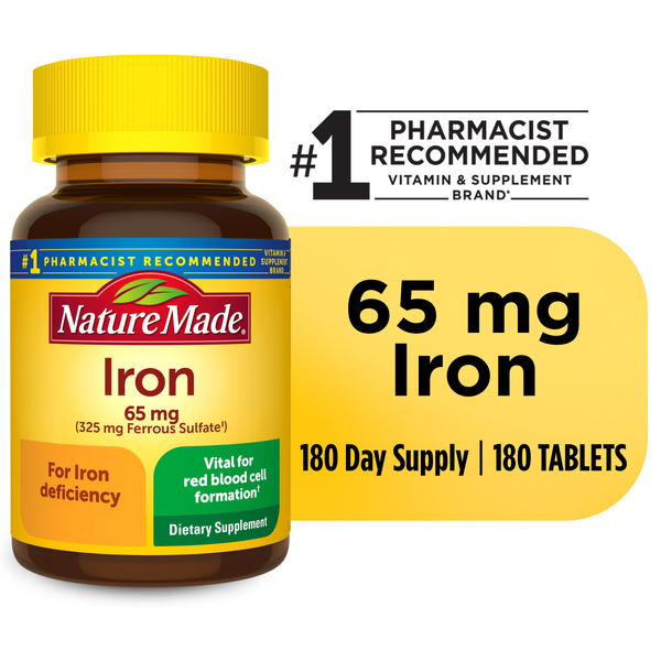 Supplements Nature Made Iron 65mg Tablets hero