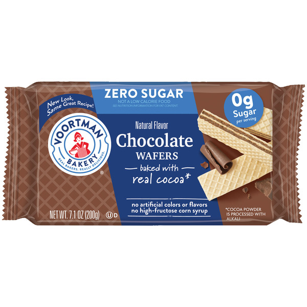 Voortman Bakery Wafers, Zero Sugar, Chocolate hero