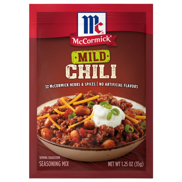 Spices & Seasonings McCormick® Mild Chili Seasoning Mix hero