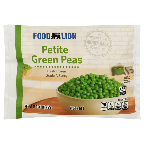 Vegetables, Vegan, & Vegetarian Food Lion Green Peas, Tiny, Bag hero