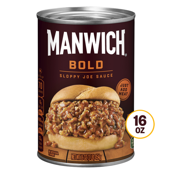 Canned Meals & Beans Manwich Sloppy Joe Sauce Bold Flavor Canned Sauce hero