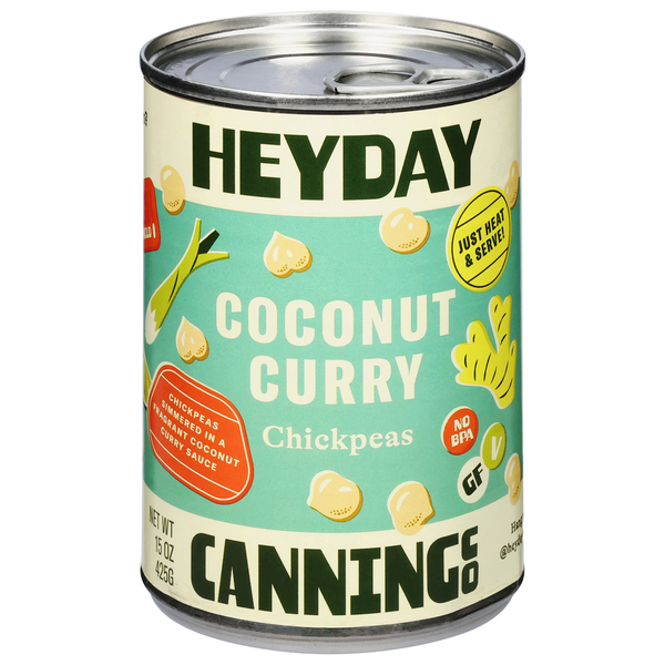 Heyday Canning Co Chickpeas, Coconut Curry, Mild hero