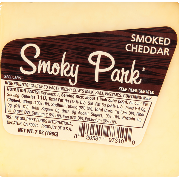 Packaged Cheese Smoky Park Cheese, Smoked Cheddar hero