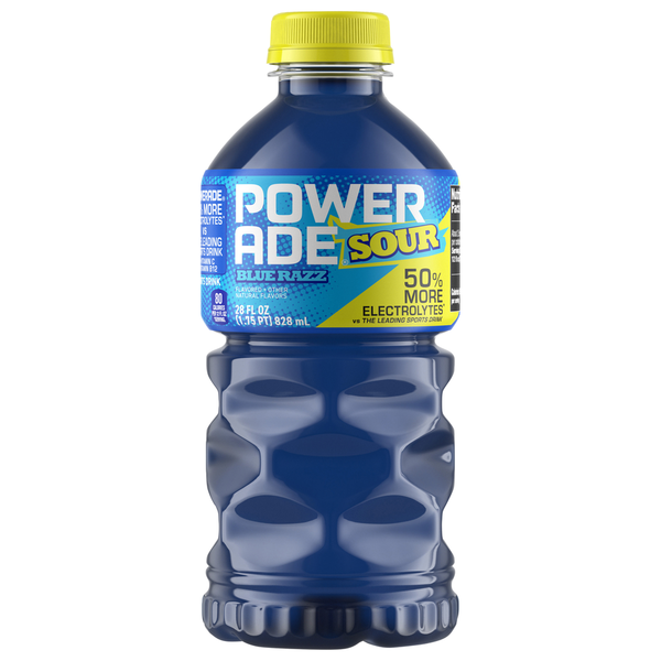 POWERADE Sports Drink, Blue Razz, Sour hero