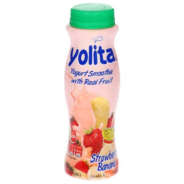 yolita Yogurt Smoothie, with Real Fruit, Strawberry Banana hero