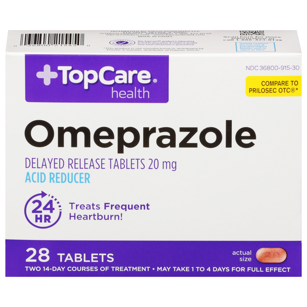 Digestion TopCare Omeprazole, 20 mg, Tablets hero