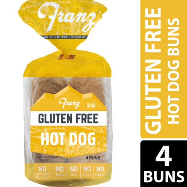 Buns & Rolls Franz Gluten Free Hot Dog Buns hero