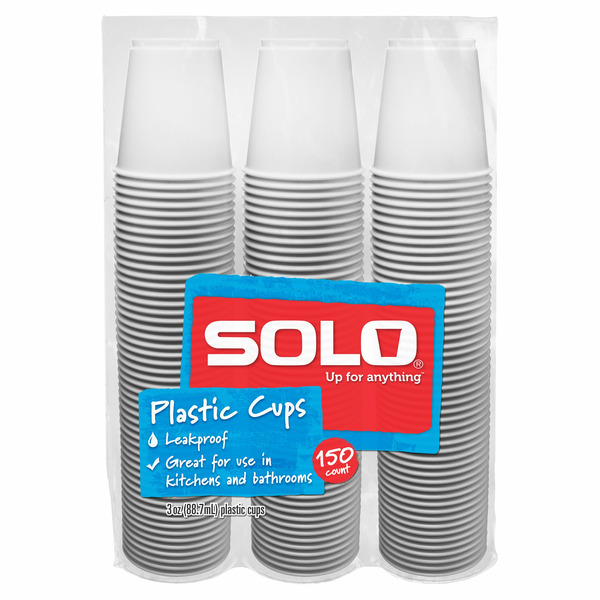 Plates, Bowls, Cups & Flatware SOLO Plastic Bathroom Cups, 3 Oz hero