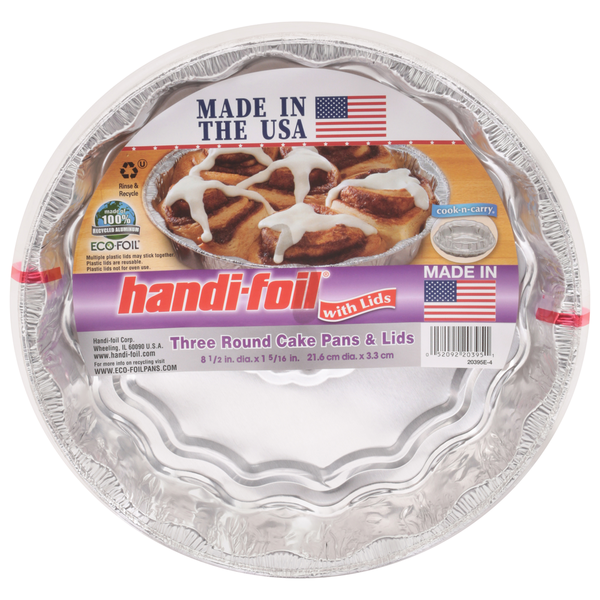 Kitchen Supplies Handi-foil Cake Pans & Lids, Round hero