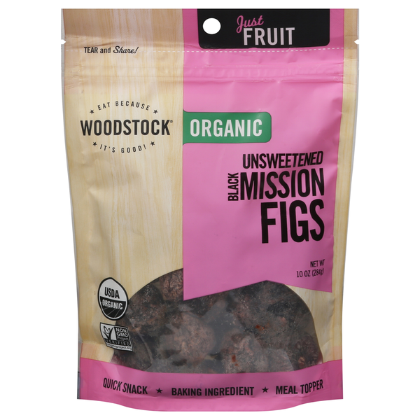 Nuts, Seeds & Dried Fruit WOODSTOCK Organic Unsweetened Black Mission Figs hero