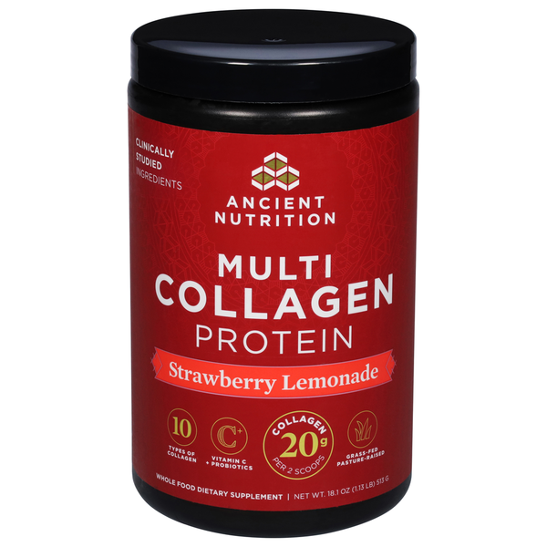 Protein & Meal Replacements Ancient Nutrition Multi Collagen Protein, Strawberry Lemonade hero