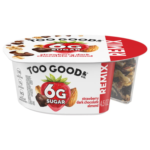 Dog Food & Care Too Good & Co. Strawberry Yogurt with Chocolate Almonds hero