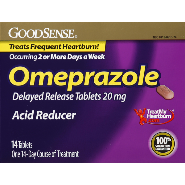 Digestion Good Sense Acid Reducer, Omeprazole, 20 mg, Tablets hero