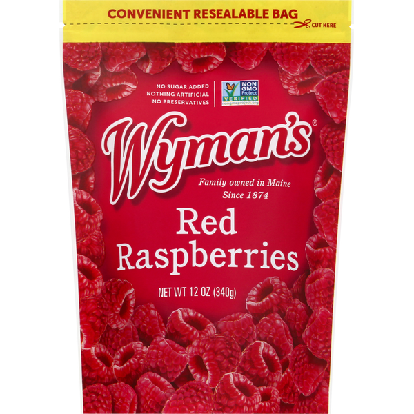 Frozen Fruits Wyman's Red Raspberries hero