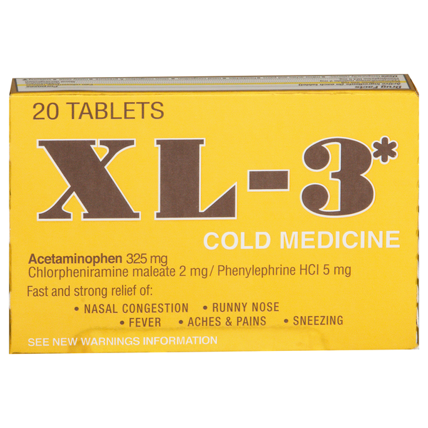 Cold, Flu & Allergy XL-3 Cold Medicine, Tablets hero