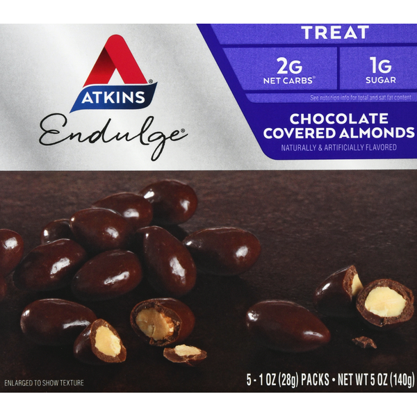 Protein & Meal Replacements Atkins Almonds, Chocolate Covered hero