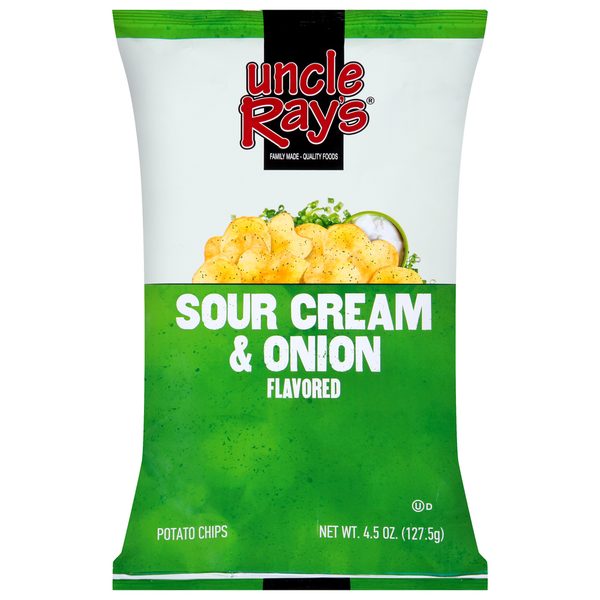 Chips & Pretzels Uncle Ray's Potato Chips, Sour Cream & Onion Flavored hero