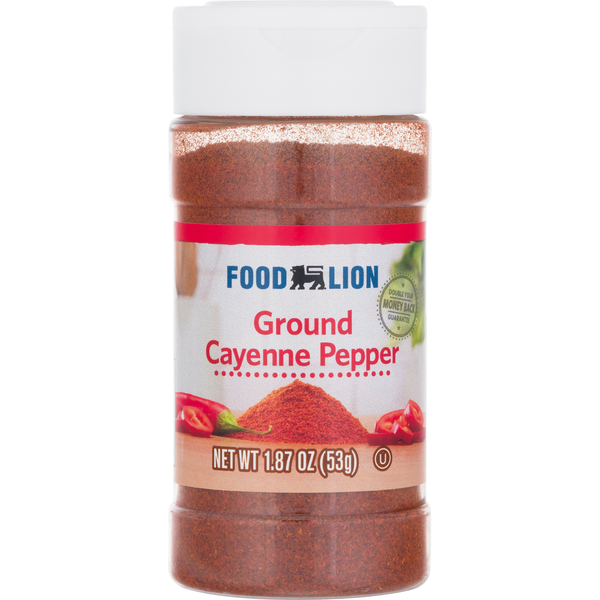 Spices & Seasonings Food Lion Ground Cayenne Red Pepper hero