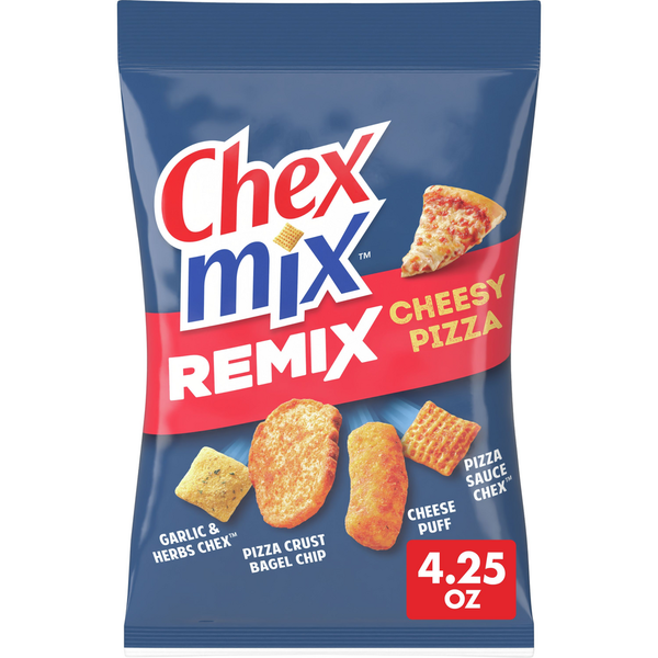 Chex Mix Cheesy Pizza Snack Mix hero