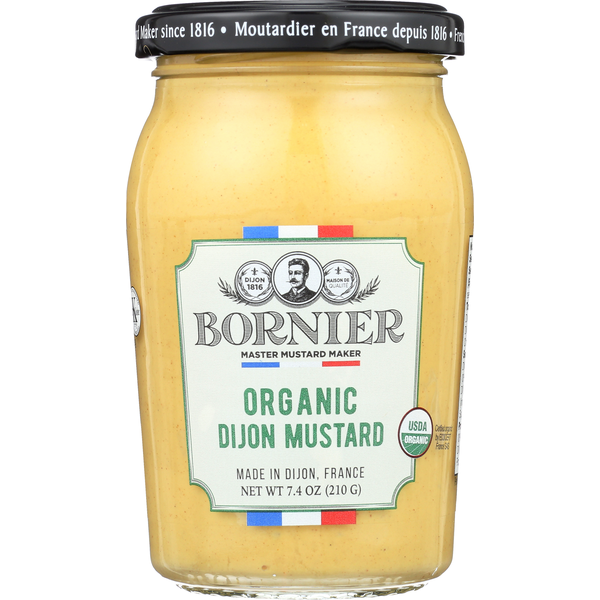 Condiments Bornier Dijon Mustard, Organic hero