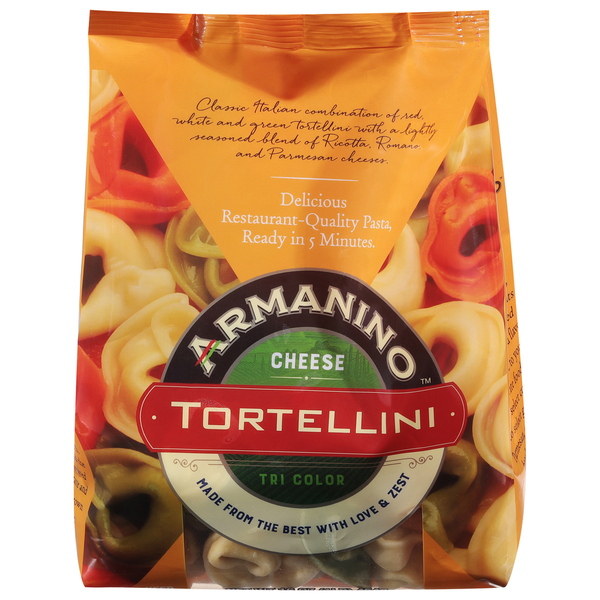 Armanino Tortellini, Cheese, Tri Color hero