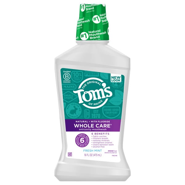 Oral Hygiene Tom's of Maine Whole Care Natural Mouthwash, Fresh Mint hero