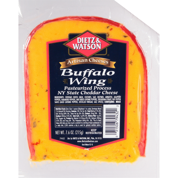 Packaged Cheese Dietz & Watson Cheddar Cheese, Buffalo Wing hero