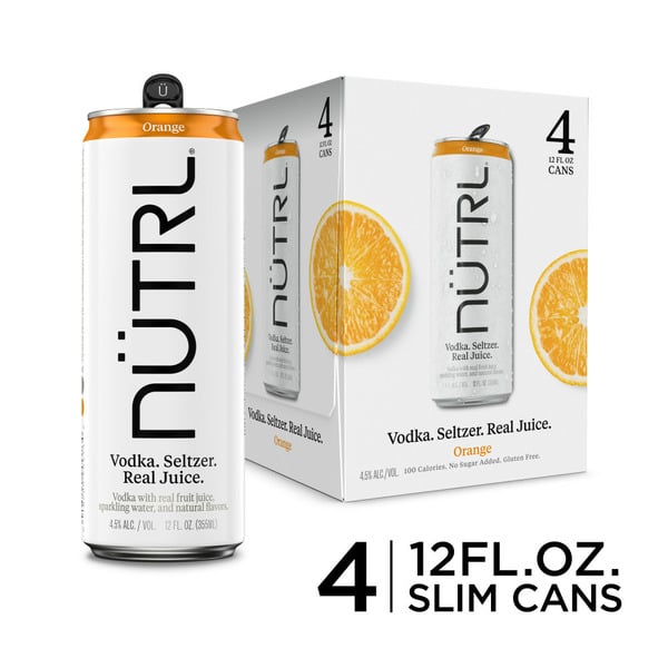 Nutrl Orange Vodka Cans hero