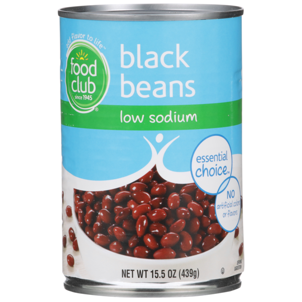 Canned Meals & Beans Food Club Low Sodium Black Beans hero