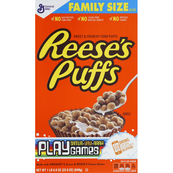 Cereal General Mills Reese's Puffs Cereal, Family Size hero